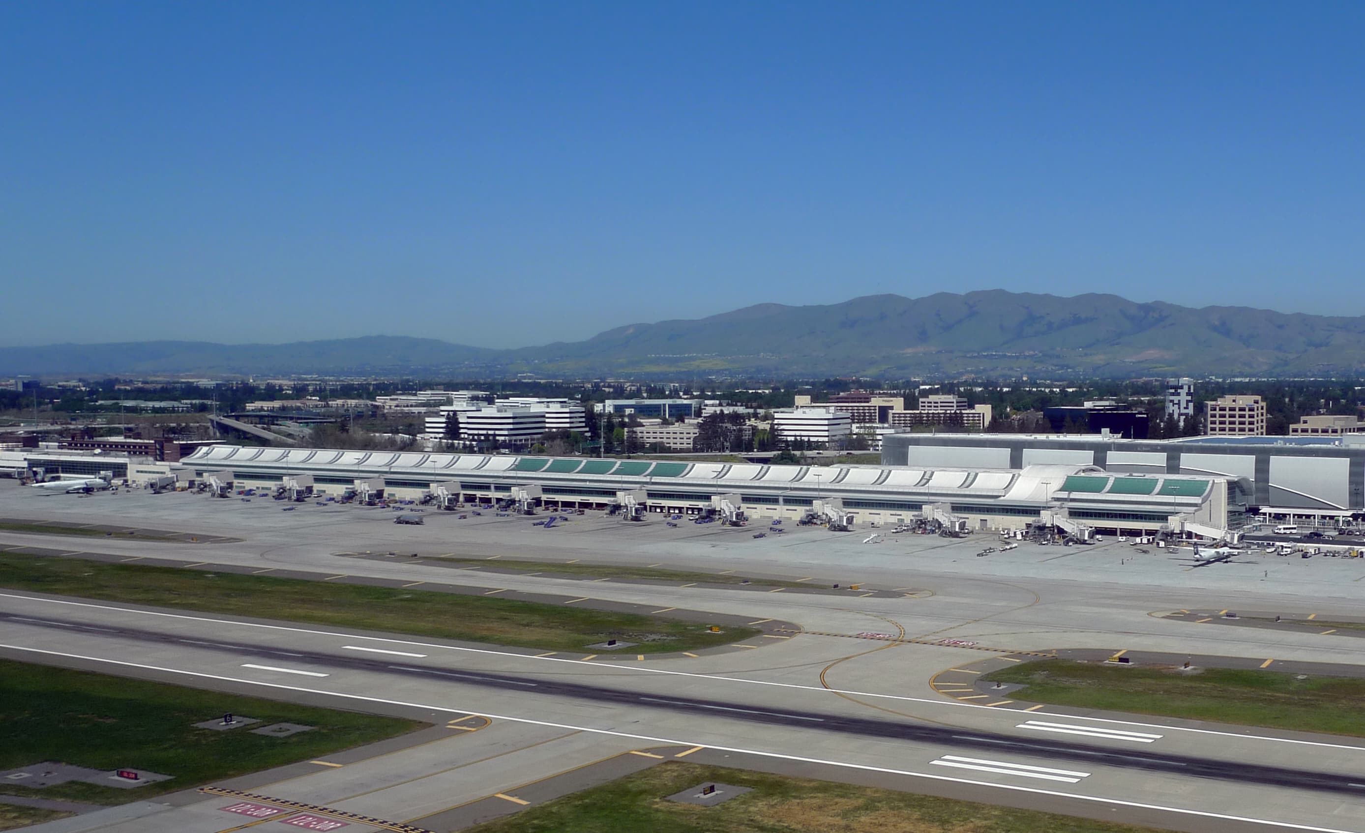 San Jose International Airport terminal and airfield